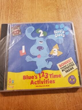Sealed Blue's 123 Time Activities PC CD ROM 2001 Games Blues Clues Nick Jr Vtg